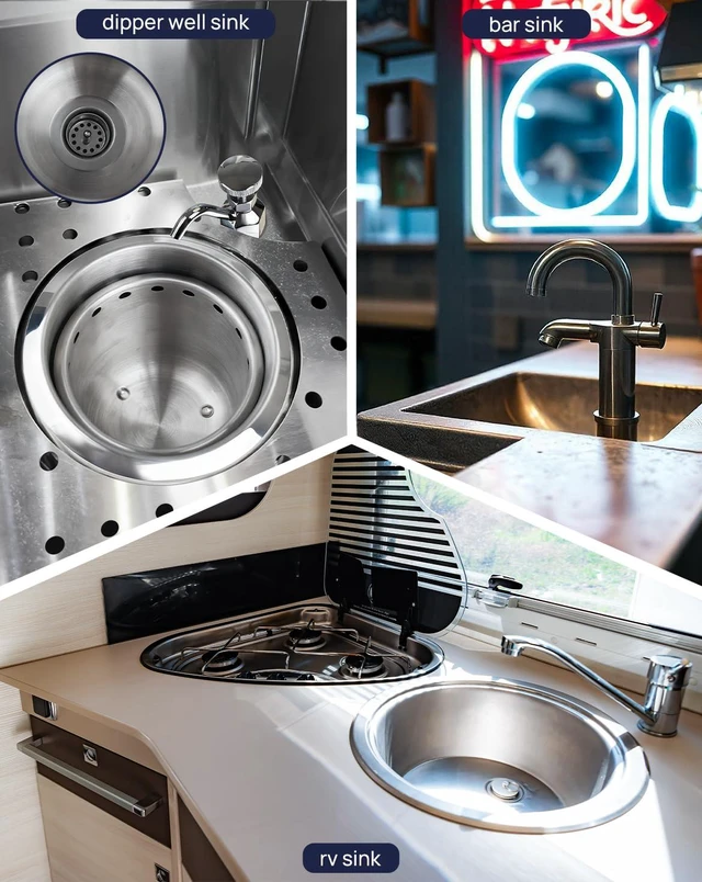 Alt view image 6 of 6 - 2-in rv Sink Drain Kit, Bar Sink Drain Strainer Basket Assembly | Commercial Grade Small Sink Drain Fits 2" Sink Opening for Prep & Hand Wash & rv & Bar Sink, 304 Stainless with Chrome Finish