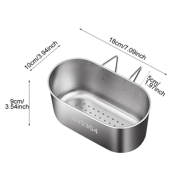 Alt view image 2 of 7 - Stainless Steel Sink Drain Strainer Basket, Multifunctional Hanging Sink Strainer Colander Drain Basket Kitchen Sinks Food Waste Filter and Wash Vegetables Fruits(COLOR:Silver)