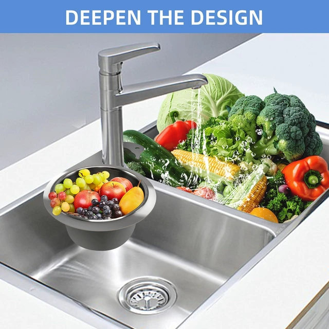 Alt view image 7 of 7 - Stainless Steel Drainage Basket, Corner Sink Filter Basket,4.5-inch Sink Drainage Filter and Faucet Hanging Stainless Steel Drainage Basket, Kitchen Sink Drainage Filter, Sink Drainage Filter2Pcs