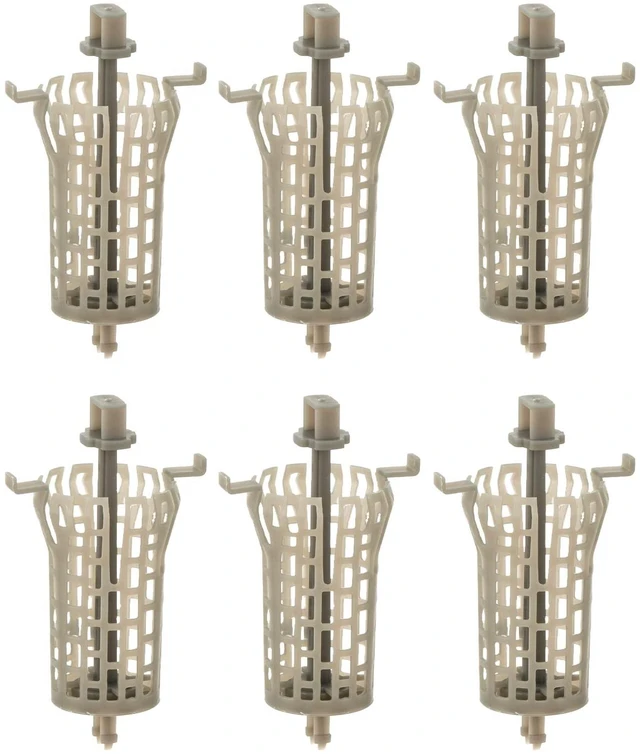 Main image of Ultra Flo - 6 Pack 2 in 1 Bathroom Sink Replacement Basket Drain Hair Catcher with Stopper Strainer & - No Installation Clog Prevention, Fits 1.25 Wide Sink Drains - As Seen On Shark Tank