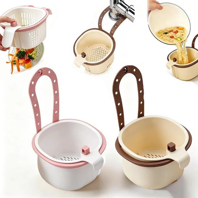 Main image of Hanging Sink Drain Basket,2026 New Cactus Kitchen Sink Strainer Basket | Press-Type Multi-Functional Water Tank Filter Basket with Automatic Tilting Function