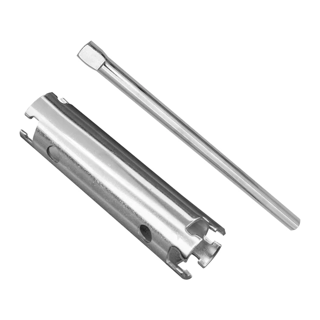 Alt view image 5 of 6 - Basket Strainer Wrench Long Enough to Work on Deep Modern Universal Sink Double-ended 1/2" & 3/8" with Sliding Handle Kitchen Tool