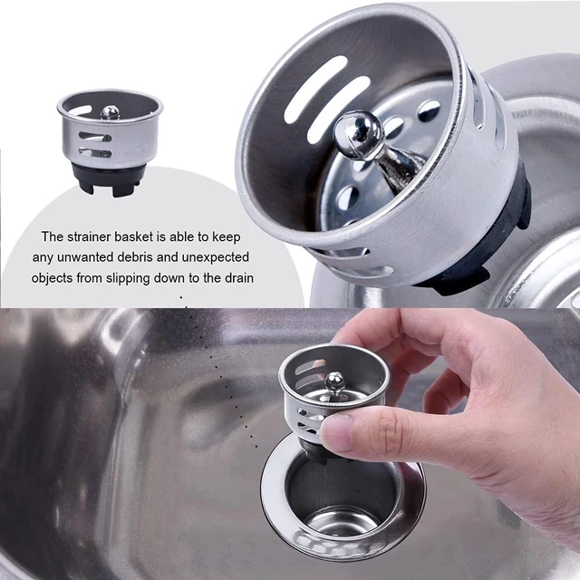Alt view image 4 of 6 - Junior Duo Bar/Pre Sink Stainless Steel Strainer Assembly W/Basket Strainer
