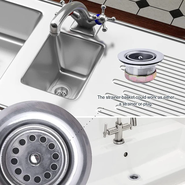 Alt view image 5 of 6 - Junior Duo Bar/Pre Sink Stainless Steel Strainer Assembly W/Basket Strainer