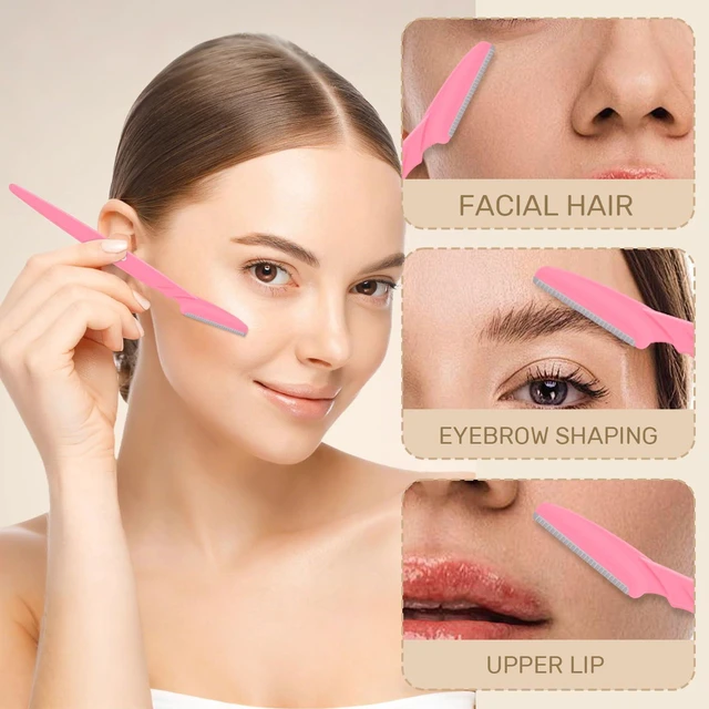 Alt view image 4 of 7 - 10Pcs Tweezers Razor Scissor Set, Women Facial Precision Tweezer | for Eyebrows with Curved Scissor and Eyebrow Razor for Ingrown Hair with Case