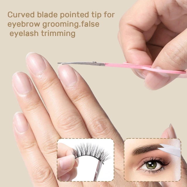 Alt view image 6 of 7 - 10Pcs Tweezers Razor Scissor Set, Women Facial Precision Tweezer | for Eyebrows with Curved Scissor and Eyebrow Razor for Ingrown Hair with Case