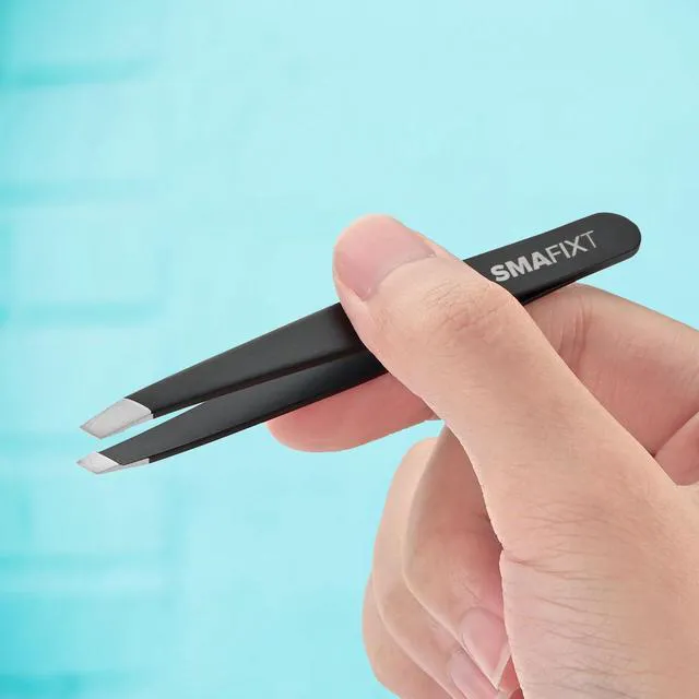 Alt view image 6 of 7 - Tweezers Set, Professional Stainless Steel Eyebrow Tweezer 4-Pack | With Travel Case for Facial Hair, Splinters and Ingrown Hair Removal