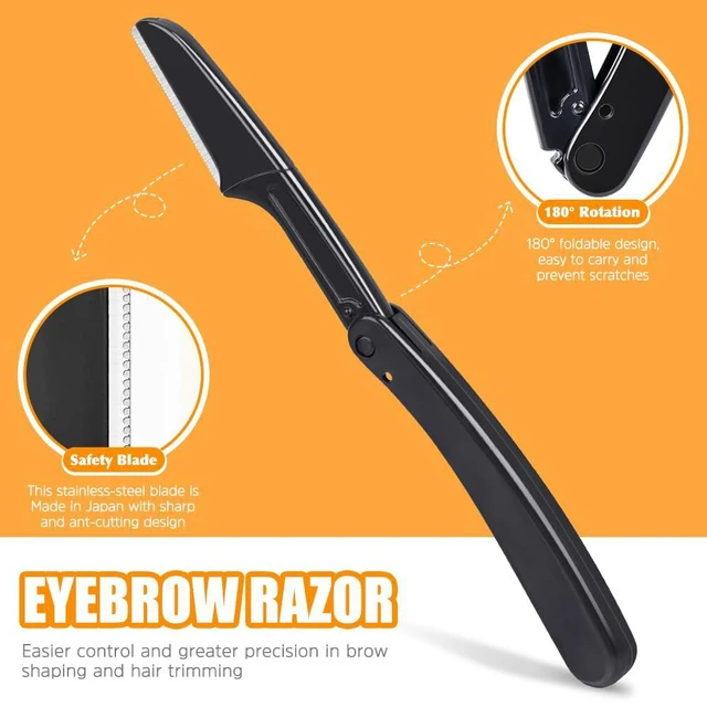 Alt view image 3 of 7 - Professional Stainless Steel Tweezers for Women and Men, 7 Pack Precision Tweezers for Eyebrows with Curved Scissor and Eyebrow Razor for Ingrown Hair