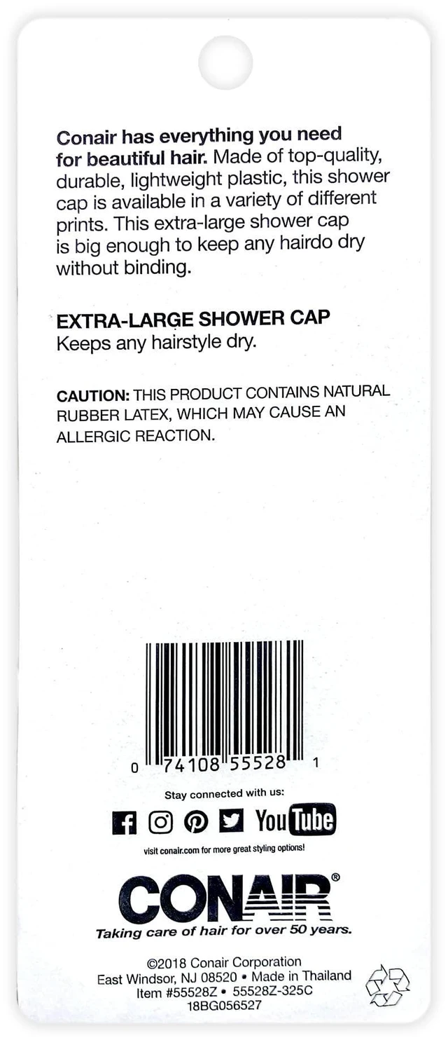 Alt view image 2 of 2 - Styling Essentials Bouffant Shower Cap Assorted Color 0.8 Oz, 1 Count