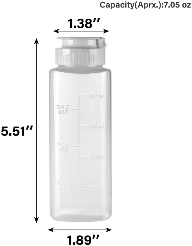 Alt view image 2 of 7 - 6 pack Inverted Squeeze Bottles for Hot Sauces Liquids Salad Dressing Honey Dispenser No Drip with Flip Top Silicone Valve