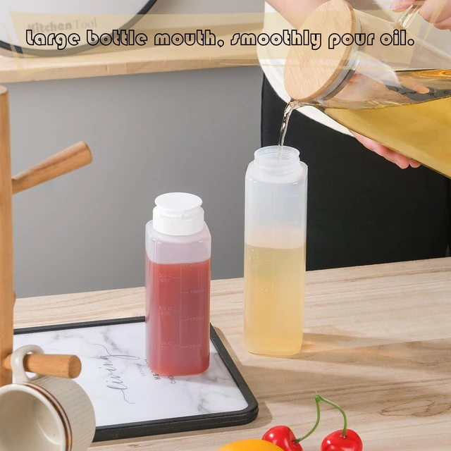 Alt view image 6 of 7 - 6 pack Inverted Squeeze Bottles for Hot Sauces Liquids Salad Dressing Honey Dispenser No Drip with Flip Top Silicone Valve