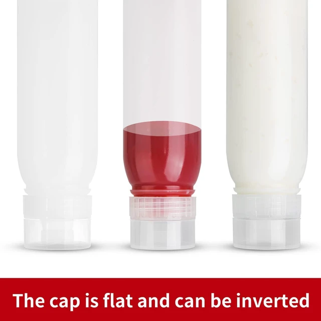 Alt view image 2 of 7 - Porous Condiment Squeeze Bottles, Salad Dressing Container, Squeeze Bottles for Sauces, Botellas Exprimibles de Condimentos 3-Pack 13 oz (380ml), Syrup Dispenser Great for Ketchup, Salad, BBQ Sauce,