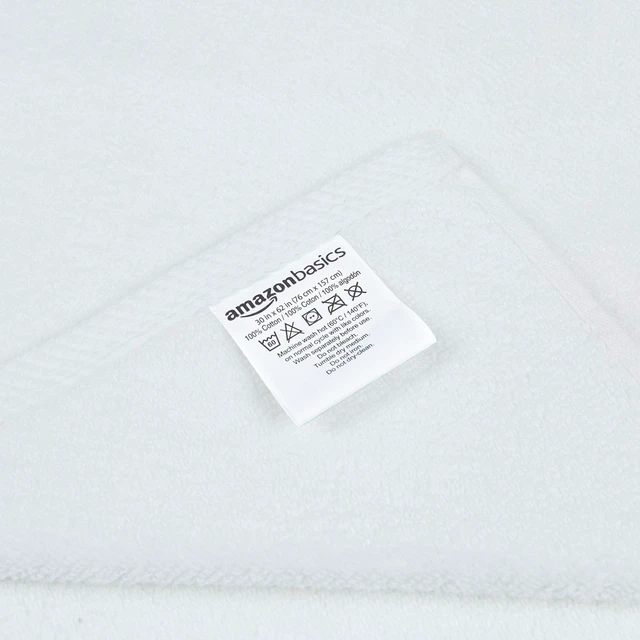 Alt view image 4 of 5 - 2-Piece Quick-Dry Oversize Bath Towel, 100% Cotton, 62" x 30", White