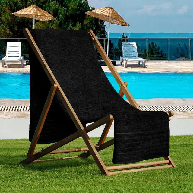 Alt view image 3 of 7 - 1 Piece Jumbo Bath Sheet 40 x 80 Inches, Black | Extra Large & Light Weight, Quicker to Dry, 100% Cotton, Super Soft & Absorbent, Perfect to Wrap Yourself in