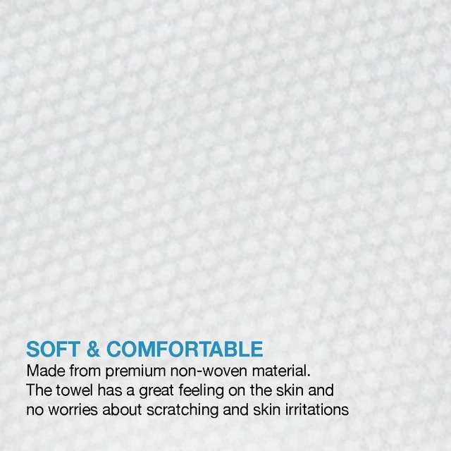 Alt view image 4 of 7 - Premium Disposable Bath Towels, Salon & Spa Towels for Hair, Face, Body, Extra Large (15" x 31.5"), White, 50-Count