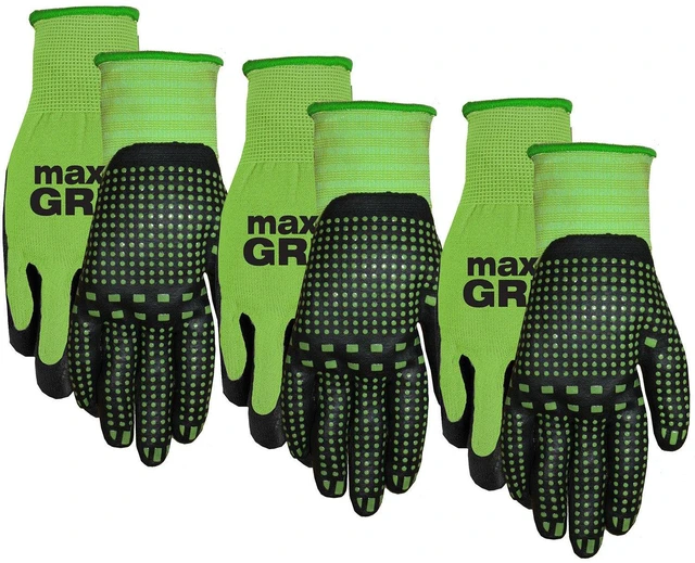 Main image of Gloves & Gear 93P03-SM-AZ-6 Max Grip Packs, 3 Pair, Ladies Green