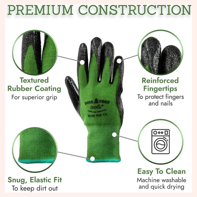 Alt view image 5 of 7 - Bamboo Garden Gloves for Women & Men - Multi-purpose Work Gloves - Breathable and Absorbent Bamboo Garden Gloves Men and Women - Gardening Work Gloves