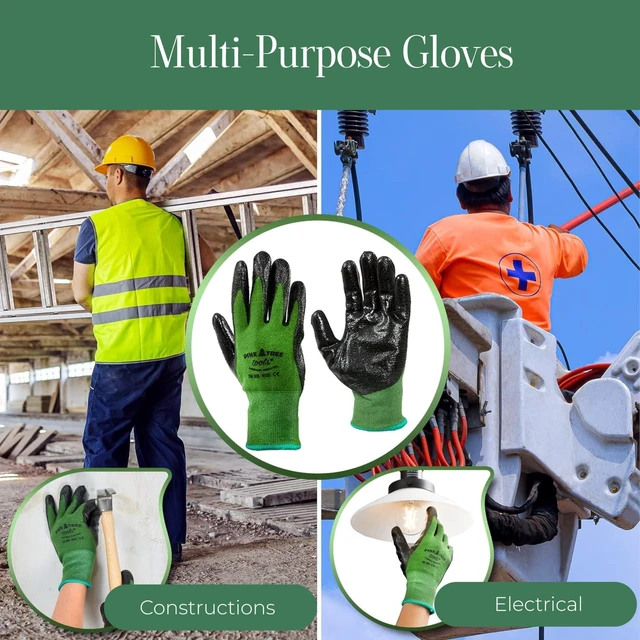 Alt view image 4 of 7 - Bamboo Garden Gloves for Women & Men - Multi-purpose Work Gloves - Breathable and Absorbent Bamboo Garden Gloves Men and Women - Gardening Work Gloves