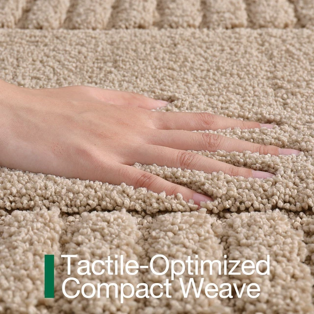Alt view image 4 of 7 - Soft Bathroom Rugs Absorbent, Non Slip Bath Mat 20x32, Beige | Machine Washable with Rubber Backing, Quick Dry, Premium Microfiber Carpet for Shower Floor