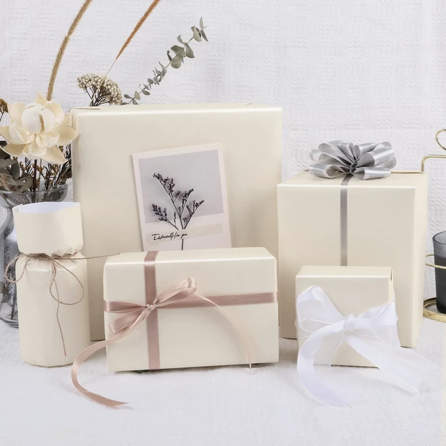 Alt view image 6 of 7 - Off White Matte Wrapping Paper,Gift Wrapping Paper | Solid Color Pearly-Lustre Paper,Perfect for Wedding,Valentine's Day,Birthday,Christmas,Baby Shower-17 Inches X 32.8 Feet