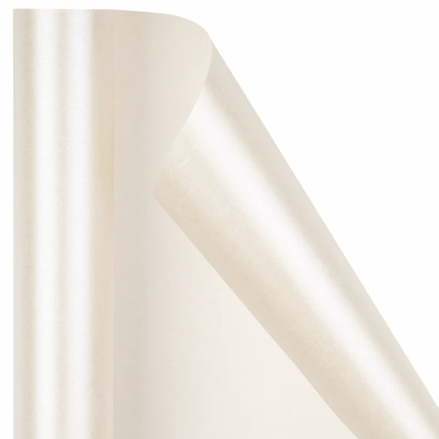 Alt view image 7 of 7 - Off White Matte Wrapping Paper - Solid Color Pearly - Lustre Paper, Off White Perfect for Wedding, Birthday, Christmas, Baby Shower,DIY Bouquet-17 Inches X 32.8 Feet