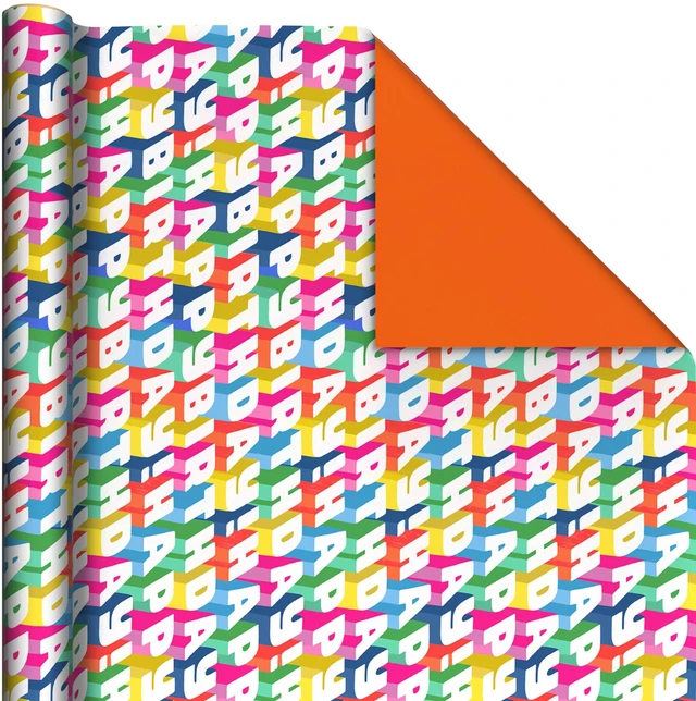 Alt view image 4 of 6 - Reversible Birthday Wrapping Paper Rolls, 2-Rolls (Confetti, Dots)