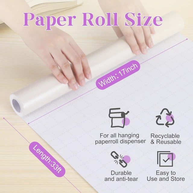 Alt view image 4 of 7 - Off White Wrapping Paper,17In x 33Ft Gift Wrapping Paper with Pearly Lustre | White Matte Flower Bouquet Wrapping Paper, Art Craft Paper Roll, for Wedding Baby Shower Birthday Christmas Bridal Shower