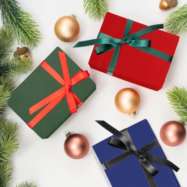 Alt view image 7 of 7 - Navy Blue Matte Wrapping Paper, 17 Inches X 27.2 Feet (38.5 sq.ft.) Solid Color Pearly-Lustre Paper Roll for Christmas Birthday Baby Shower Wedding Gift Wrap