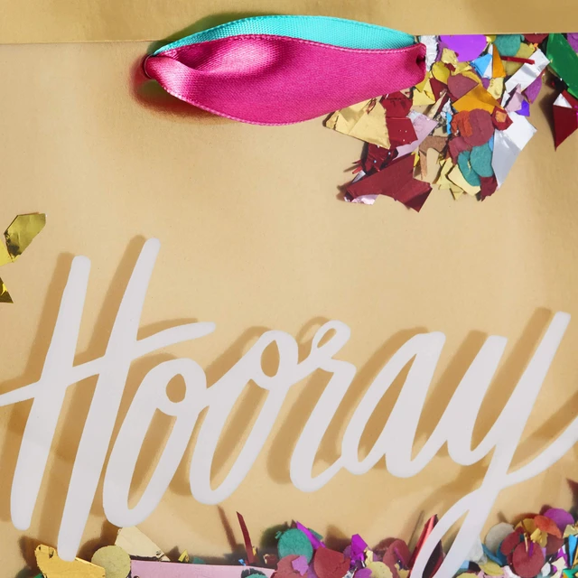 Alt view image 6 of 6 - Signature 7" Medium Gift Bag with Tissue Paper (Hooray Confetti)
