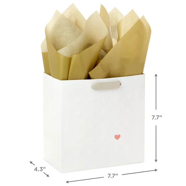 Alt view image 3 of 6 - Signature Studio 7" Medium Gift Bag with Tissue Paper (Hearts)