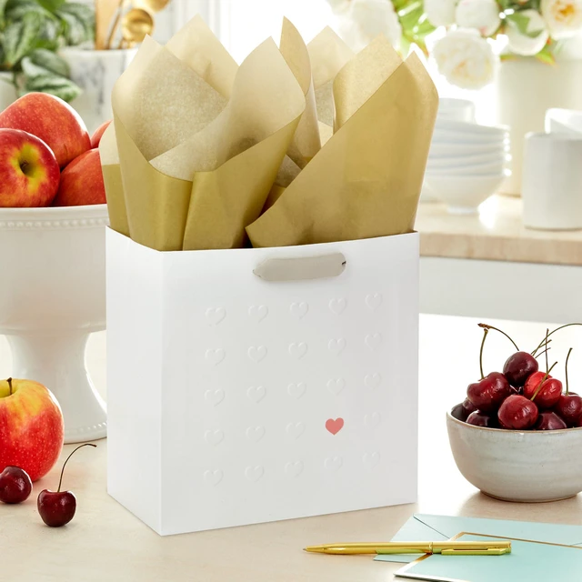 Alt view image 2 of 6 - Signature Studio 7" Medium Gift Bag with Tissue Paper (Hearts)