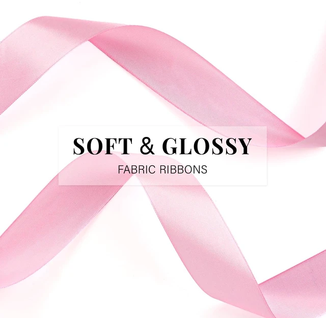 Alt view image 4 of 7 - Pink Ribbon 1-1/2 Inch x 100 Yards, Satin Ribbon | Soft Satiny Fabric, Ribbon for Flower Bouquet, Eternal Roses, Wedding, Crafting Bows for Gift Wrapping