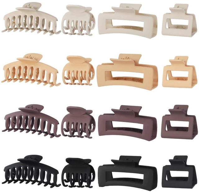 Main image of Hair Clip 16 Count for Women - Hair Claws for Thin Thick Curly Hair - Large and Small Matte Banana Clips - Strong Hold Nonslip Hair Claws - Various Sizes and Styles