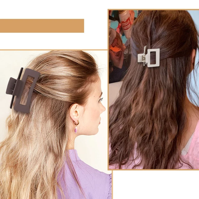 Alt view image 6 of 7 - Hair Clip 16 Count for Women - Hair Claws for Thin Thick Curly Hair - Large and Small Matte Banana Clips - Strong Hold Nonslip Hair Claws - Various Sizes and Styles