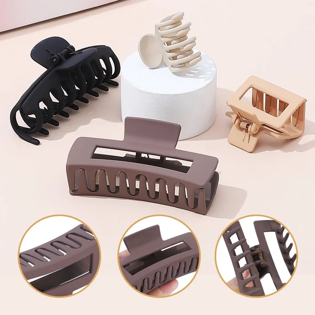 Alt view image 7 of 7 - Hair Clip 16 Count for Women - Hair Claws for Thin Thick Curly Hair - Large and Small Matte Banana Clips - Strong Hold Nonslip Hair Claws - Various Sizes and Styles