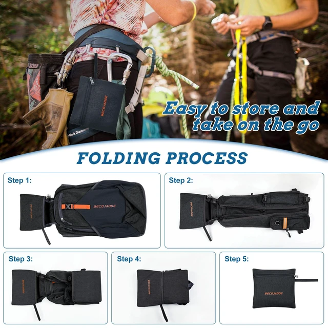 Alt view image 6 of 7 - 15L Small Hiking Backpack for Men Women Foldable Packable Back Pack Ultralight Hiking Daypack for Travel Camping Outdoor, Black