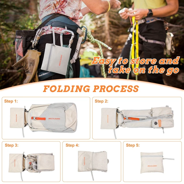 Alt view image 6 of 7 - 15L Small Hiking Backpack for Men Women Foldable Packable Back Pack Ultralight Hiking Daypack for Travel Camping Outdoor, Beige