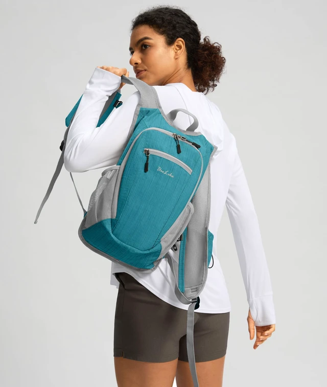 Alt view image 3 of 6 - 10L Small Hiking Backpack Travel Daypack Lightweight Packable Back Pack for Women Men(Teal Blue)