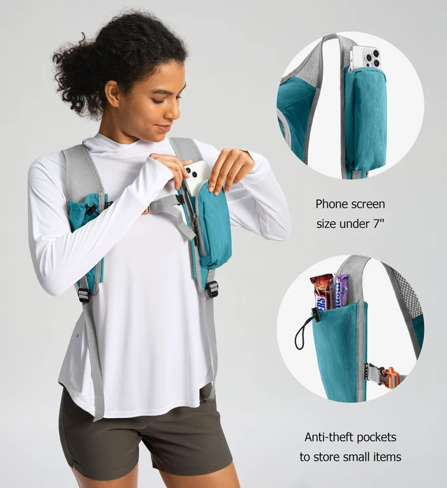 Alt view image 4 of 6 - 10L Small Hiking Backpack Travel Daypack Lightweight Packable Back Pack for Women Men(Teal Blue)