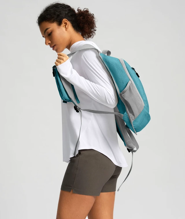 Alt view image 5 of 6 - 10L Small Hiking Backpack Travel Daypack Lightweight Packable Back Pack for Women Men(Teal Blue)