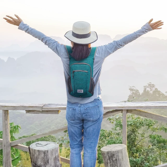 Alt view image 2 of 7 - 10L/15L Hiking Backpack Lightweight Packable Hiking Daypack Small Travel Outdoor Foldable Shoulder Bag
