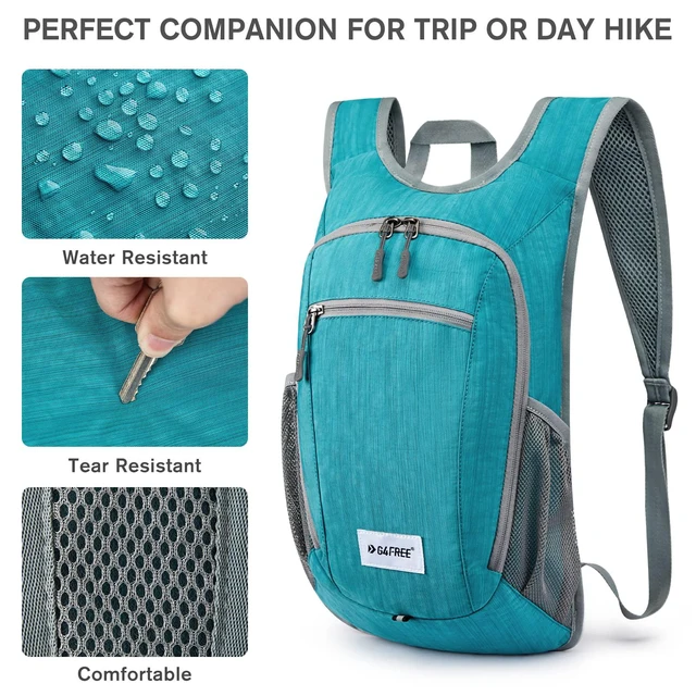 Alt view image 6 of 7 - 10L/15L Hiking Backpack Lightweight Packable Hiking Daypack Small Travel Outdoor Foldable Shoulder Bag