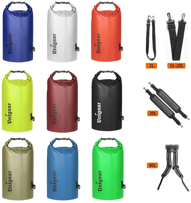 Alt view image 5 of 6 - Dry Bag Waterproof, Floating and Lightweight Bags for Kayaking, Boating, Fishing, Swimming and Camping with Waterproof Phone Case (Blue, 2L)