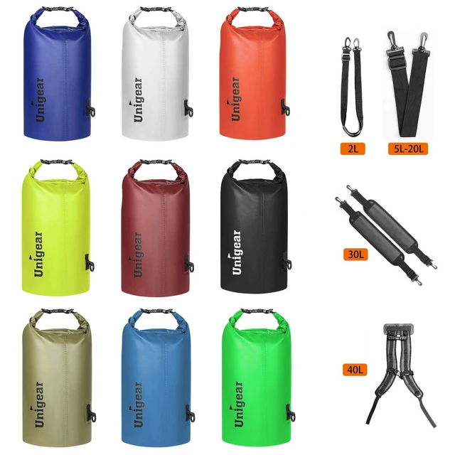 Alt view image 6 of 7 - Dry Bag Waterproof, Floating and Lightweight Bags for Kayaking, Boating, Fishing, Swimming and Camping with Waterproof Phone Case (Blue, 10L)