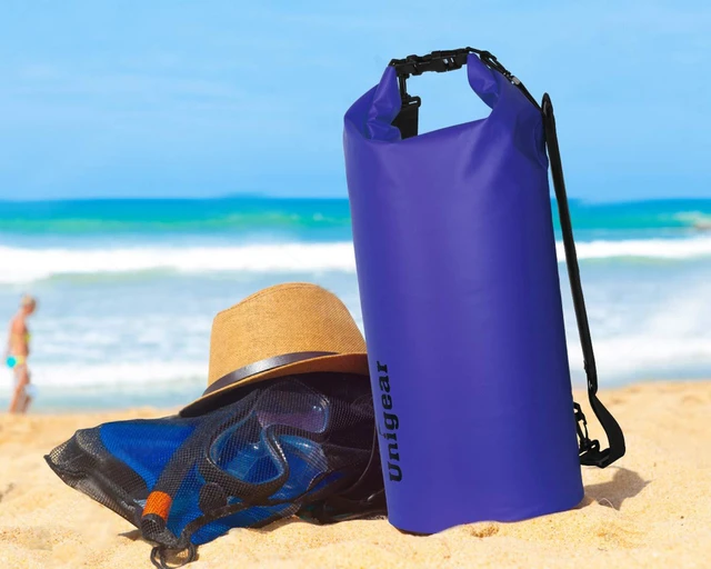 Alt view image 7 of 7 - Dry Bag Waterproof, Floating and Lightweight Bags for Kayaking, Boating, Fishing, Swimming and Camping with Waterproof Phone Case (Blue, 10L)