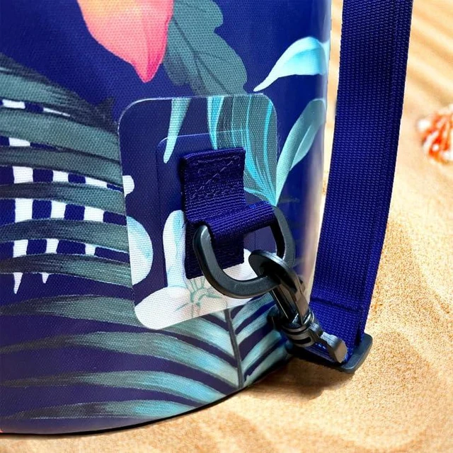 Alt view image 5 of 6 - 20L Waterproof Dry Bag, Roll-Top (Dark Floral)