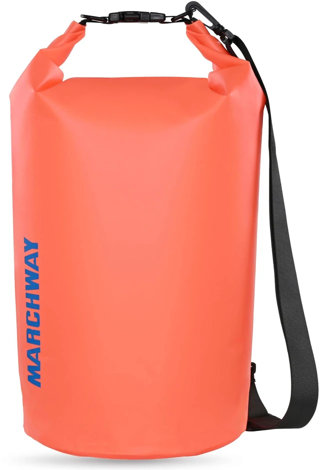 Main image of Floating Waterproof Dry Bag Backpack 5L/10L/20L/30L/40L, Roll Top Sack Keeps Gear Dry for Kayaking, Rafting, Boating, Swimming, Camping, Hiking, Beach, Fishing (Orange, 10L)