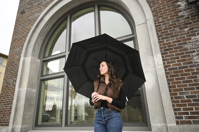 Alt view image 2 of 5 - WindPro - Vented Auto Open Auto Close Portable Compact Travel Umbrella for Rain and Wind with Teflon
