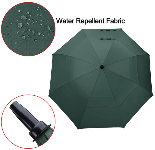 Alt view image 5 of 7 - 47/54/62/68/72Inch Golf Umbrella Windproof Auto Open Large Umbrella | Oversized Stick Umbrella, Extra Large, Vented Double Canopy, Waterproof 210T Pongee Fabric, Fiberglass Frame, EVA Foam Handle