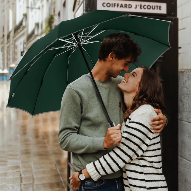 Alt view image 6 of 6 - Large Golf Umbrella 50 Inch Reverse 10 Rib Reflective Auto Close Rain | Inside out golf travel, 10-rib windproof frame, 50 inch canopy, reflective edge, auto close for car, office gifts